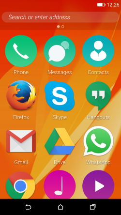 Firefox OS 2.5 developer preview homescreen