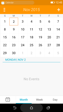 Firefox OS 2.5 developer preview Calendar