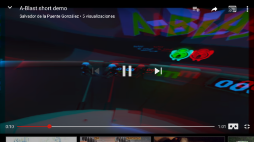 In the YouTube app, a Cardboard is shown in the bottom-right corner to enter VR mode