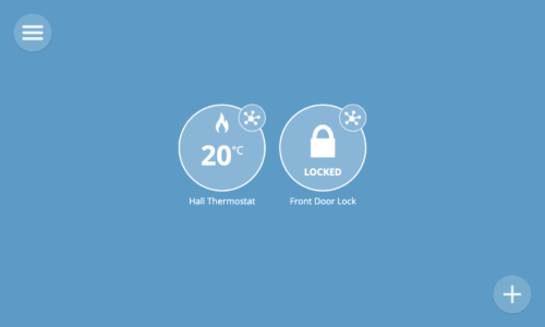 Thermostat and lock in Things UI
